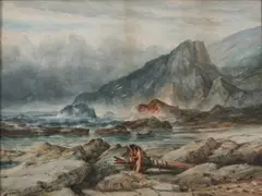 Shipwreck by Robert Hopkin, Watercolor, sold Apr 2010