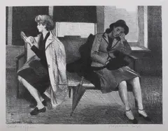 Casting Office by Raphael Soyer, Lithograph, offered Apr 2010