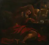Guercino, Saint Mark in His Study, SAINT MARK IN HIS STUDY, oil on canvas