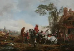 Henry Andrews, The Blacksmith'S Shop, Oil on canvas