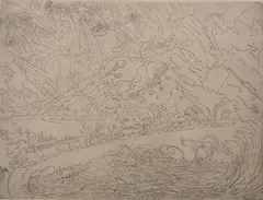 James Ensor, Les Cataclysmes, Etching