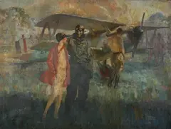 Herbert Morton Stoops, The Aviator, Oil on canvas