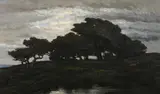 Ann Sophia Towne Darrah, Grove of Trees, Oil on panel