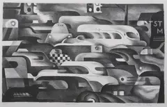 Benton Murdoch Spruance, Traffic Control, Lithograph