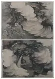 Chen Rong, Celestial Dragon, Two ink on silk - Each: 10 3/4 in. x 14 1/4 in