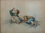 Italian School, Young Boy Eating Vermicelli