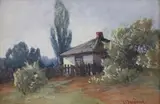 Georges Chavignaud, Cottage Near Meadowvale, Watercolor
