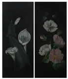 American School, CALLA LILLIES and GARDENIAS: TWO WORKS, CALLA LILLIES and GARDENIAS: TWO WORKS, oil on tin