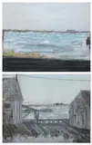 Eugene Gardner, OLD HARBOR AT CRISFIELD and CRAB SHACKS: TWO WORKS, each signed and dated '50 lower right, Pastel