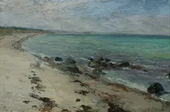 Danish School, Beach at Rørvig Strand, Oil on canvas