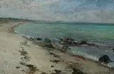 Danish School, Beach at Rørvig Strand, Oil on canvas