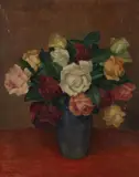 Helena Wiesnerová, Bouquet of Roses, Oil on canvas