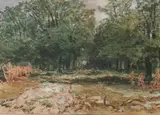 Daniel Fowler, Wooded Landscape, Watercolor