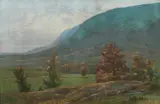 Burt L. Roys, Mountain Scene, Oil on canvas