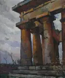 Pieretto Bianco, Temple of Neptune, Oil on canvas