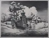 Sunday Morning by Thomas Hart Benton, 1939, lithograph on paper, offered Jun 2010