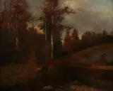 Max Weyl, Sycamores in Autumn, Oil on board