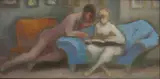 Theodore Fried, The Picture Gallery, Oil on canvas laid on board
