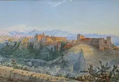 Henry Stanier, View of the Alhambra, Watercolor