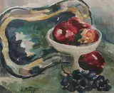 Edward Henry Potthast, Still Life with Apples and Grapes