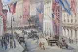 Caroline van Hook Bean, Flag Day, Oil on canvas