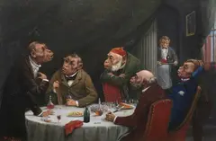 William Holbrook Beard, After Dinner Discourse, Oil on canvas