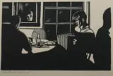 Barbara Latham, Christmas Greeting, Woodcut
