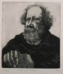 James Carroll Beckwith, Alfred Lord Tennyson, Etching