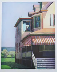 Summer Porch by Carol Sue Lebbin, Color lithograph, sold Jul 2010