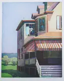 Carol Sue Lebbin, Summer Porch, Color lithograph