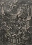 Cornelus de Cort, The Martyrdom of Saint Lawrence, Engraving (after Titian)