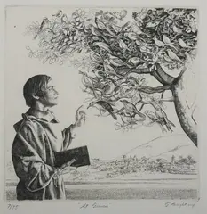 Frank Wright, Saint Francis, Engraving