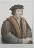 Francesco Bartolozzi, SIR JOHN GONSALVE IN HIS MAJESTY'S COLLECTION, from the original drawing by Hans Holbein, Color engraving