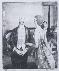 George Bellows, The Parlor Critic, Lithograph