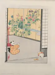 Helen Hyde, INTERIOR DECORATION, color woodcut, INTERIOR DECORATION, color woodcut