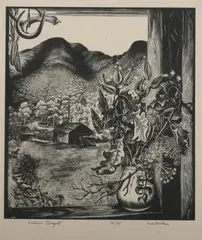 Herbert Waters, Autumn Bouquet, Wood engraving