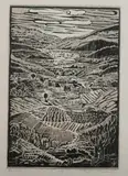 Isabelle Walker, The Valley, Color woodcut