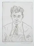 Jacob Kainen, Self-Portrait, Drypoint