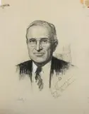 J. J. Wauk, Harry Truman, Pencil on paper