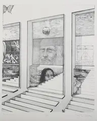John Sirica, Da Vinci, Lithograph