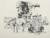 John Winkler, Big Teel Wagon, Etching