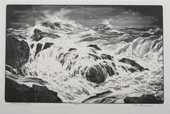 Leo Meissner, Atlantic Fury, Wood engraving