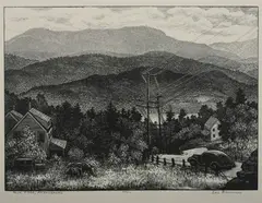 Leo Meissner, Blueridge Adirondacks, Wood engraving