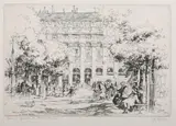 Lester George Hornby, Dans le Jardin du Palais Royal, Etching