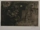 Lester George Hornby, Parisian Coaches, Etching