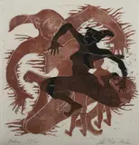 Lila Oliver Asher, Medea, Color woodblock