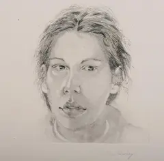 Nona Hershey, Self-Portrait, Aquatint