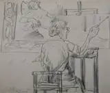 Peggy Bacon, Self-Portrait (Study for Nymph)