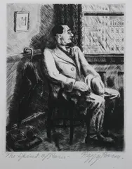 Peggy Bacon, The Spirit of Rain, Drypoint