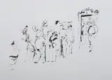 Pietro Lazzari, Black Tie Party, Ink on board